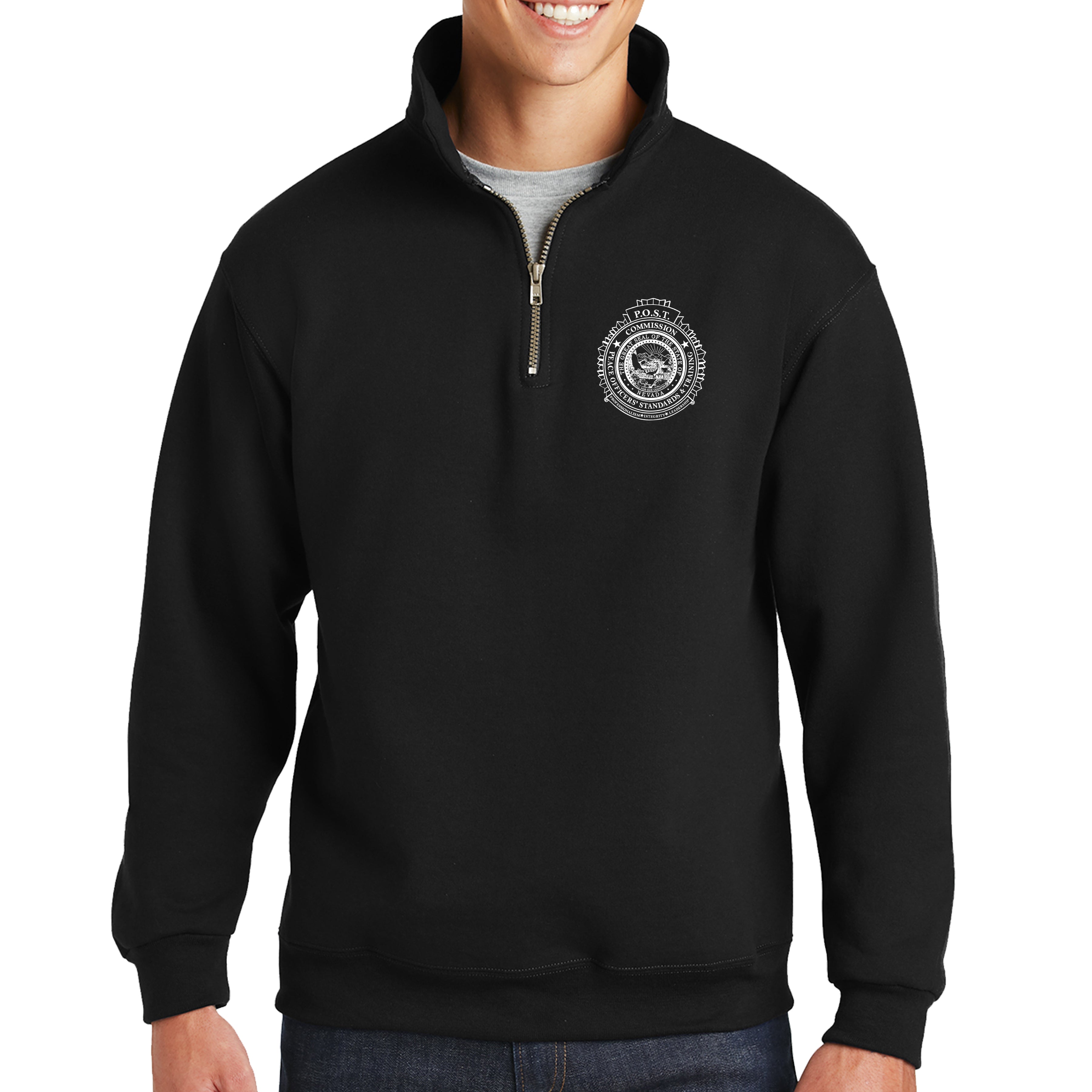 POST2 - Black 1/4 Zip Sweatshirt